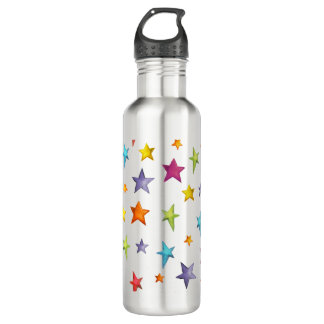 Watercolor colour stars 710 ml water bottle