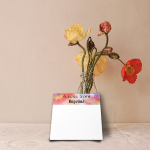 Watercolor coloured splash notepad