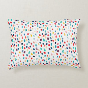 Watercolor colourful brush strokes seamless patter accent pillow