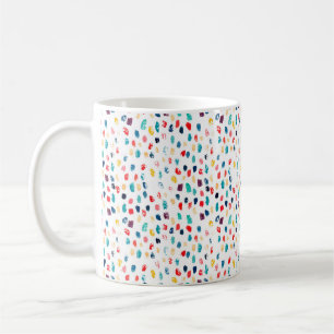 Watercolor colourful brush strokes seamless patter coffee mug