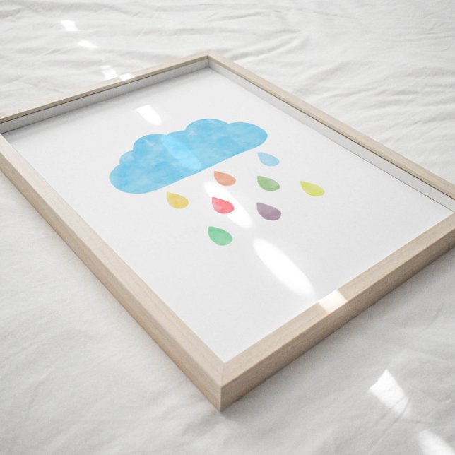 Watercolor colourful cloud poster (Creator Uploaded)
