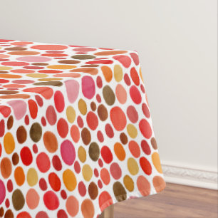 Watercolor Colourful Confetti Dots Pattern Tablecloth
