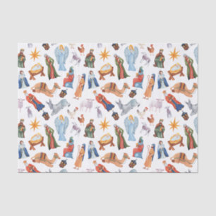Watercolor Colourful Nativity Christmas Tissue Paper