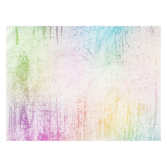 Watercolor Colourful Pastel Tablecloth (Front (Horizontal))