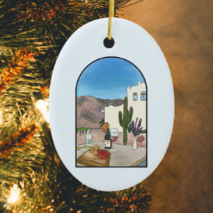 Watercolor Colourful Salta, Argentina  Ceramic Ornament