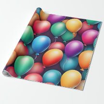 Watercolor Colourful Seamless Balloons Birthday