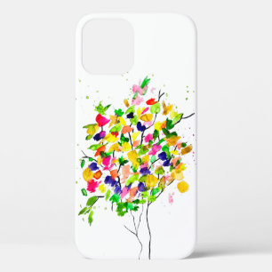 Watercolor colourful tree iPhone 12 case