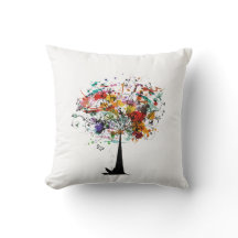Watercolor colourful tree n butterfly.png