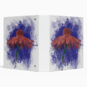 Watercolor Coneflower Binder