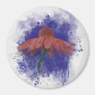 Watercolor Coneflower Magnet