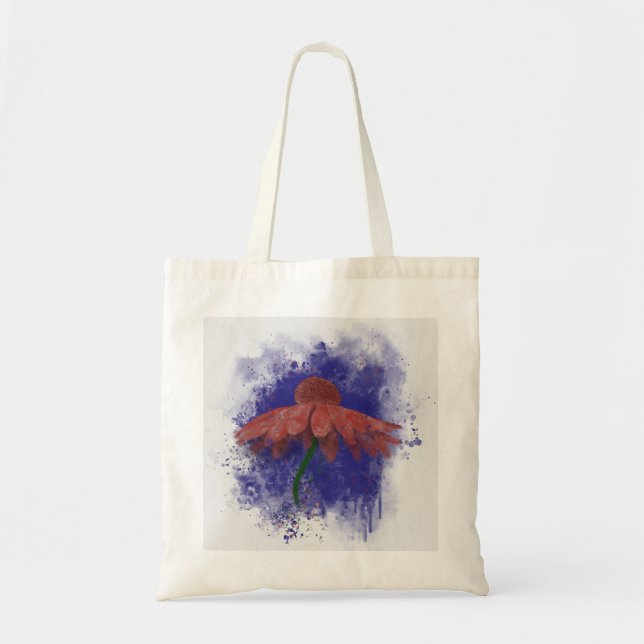 Watercolor Coneflower Tote Bag (Front)