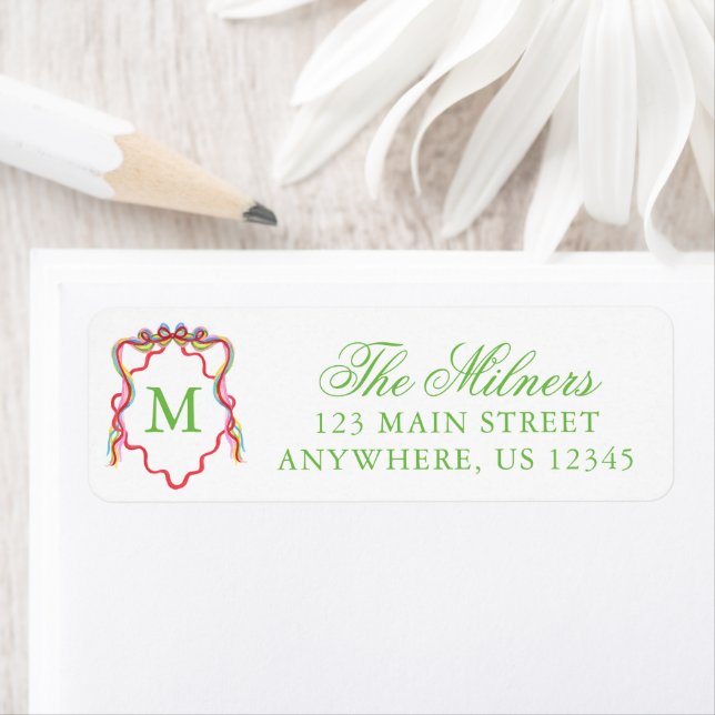 Watercolor Confetti Christmas Monogram Crest (Insitu)