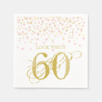 Watercolor Confetti Look Who's 60 Elegant Birthday