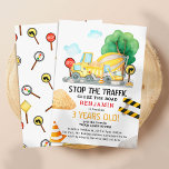 Watercolor Construction Kids Birthday Any Age Invitation<br><div class="desc">Truck-loads of Fun: Customizable Construction Party Invitations - Get ready, get set, get trucking with these whimsical and customizable construction-theme birthday party invitations. Perfect for any age, these invites boast adorable illustrations of yellow builder trucks on a busy road with a heading that will stop the traffic and close the...</div>