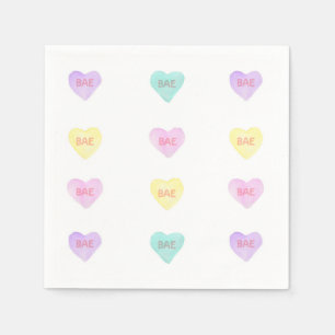 Watercolor Convo Heartz BAE Napkins