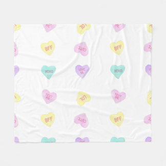 Watercolor Convo Heartz BFF Medium Fleece Blanket