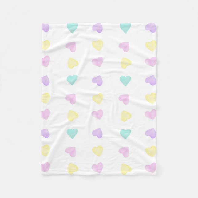 Watercolor Convo Heartz Blank Pastel Blanket (Front)