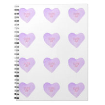 Watercolor Convo Heartz CUTE AF Notebook