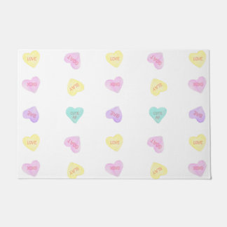 Watercolor Convo Heartz Door Mat