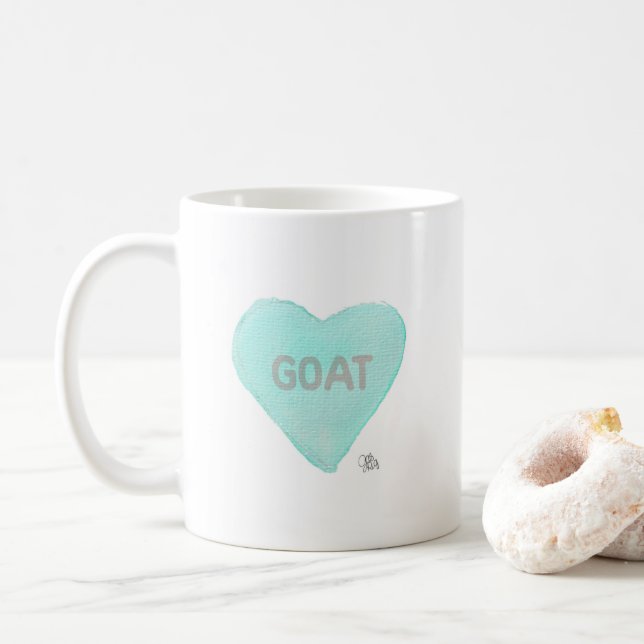 Watercolor Convo Heartz GOAT Mug (With Donut)