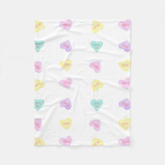 Watercolor Convo Heartz Slang Fleece Small Blanket