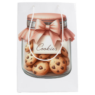 Watercolor Cookie Jar – Cozy Winter Aesthetic Medium Gift Bag