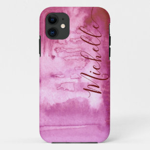 Watercolor Cool Abstract Pink Ink  Case-Mate iPhon iPhone 11 Case
