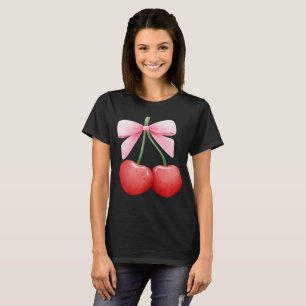 Watercolor Coquette Cherries  T-Shirt