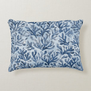 Watercolor Coral Accent Pillow