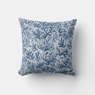 Watercolor Coral Throw Pillow