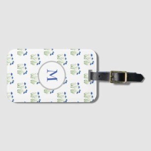 Watercolor Cornflowers Floral Blue Flowers Rustic  Luggage Tag