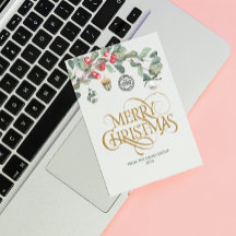 Watercolor Corporate Logo Christmas Business 