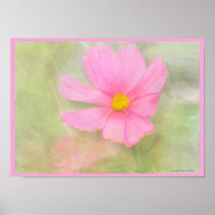 Watercolor Cosmos Poster