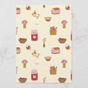 Watercolor Cottagecore Kitchen Seamless Pattern Invitation