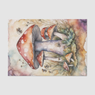 Watercolor Cottagecore Mushroom Decoupage Paper