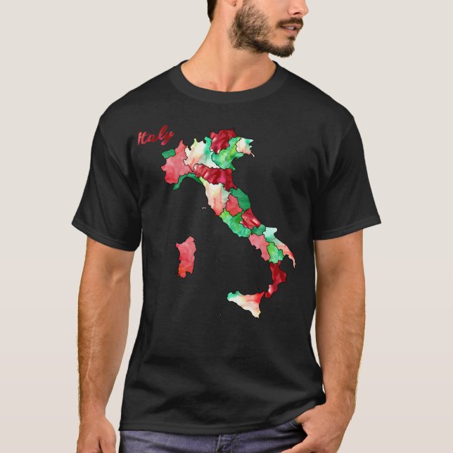 Watercolor Countries - Italy T-Shirt (Front)