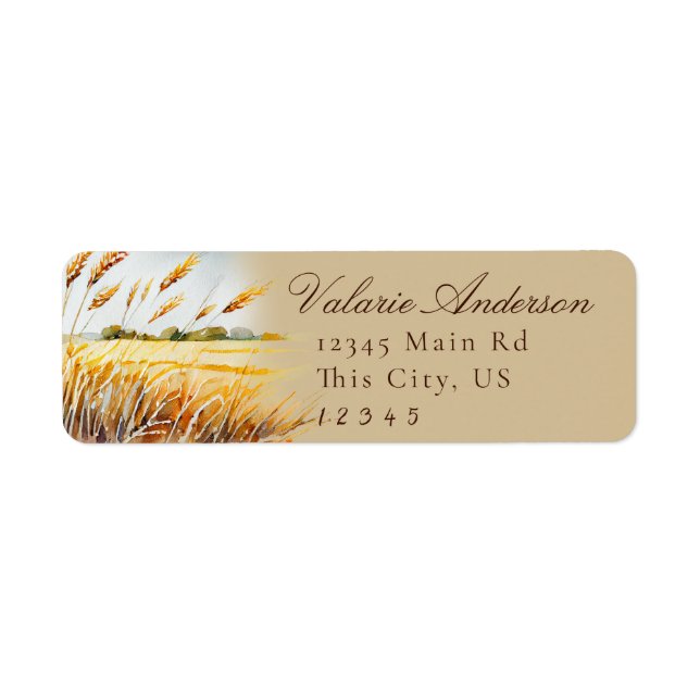 Watercolor Country Wheat Field script (Devant)