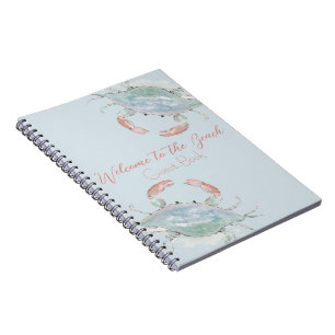 Watercolor Crab Location Livre d'or