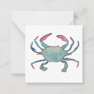 Watercolor crab notecard