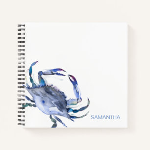 Watercolor Crab Personalized Journalling Notebook