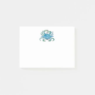 Watercolor crab post-it notes