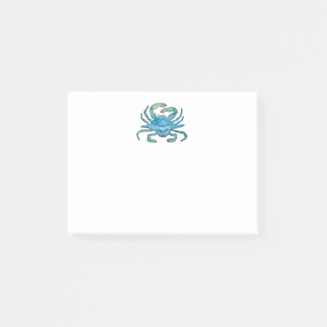 Watercolor crab post-it post-it notes (Front)