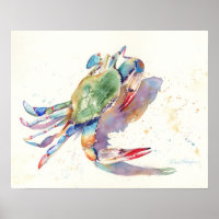 Watercolor Crab