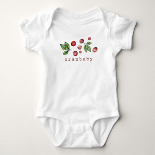 Watercolor Cranberry  Baby Bodysuit