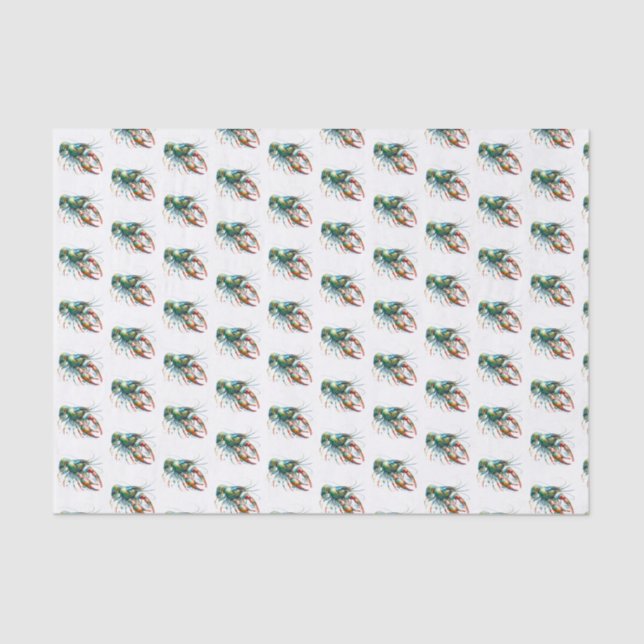 Watercolor Crawfish Tissue Paper (Front)