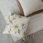 Watercolor Cream Flower - Neutral Floral Throw Pillow<br><div class="desc">Add serene elegance to your space with this Watercolor Cream Flower design, perfect for neutral home decor or minimalist room styling. Featuring soft cream and ivory flowers with sage green leaves, this calming floral accent adds peaceful beauty to any couch, bed, or reading chair. Ideal for bedroom decor, living room...</div>