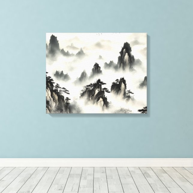 Watercolor Create Your Own Custom Design  Canvas Print (Insitu(Wood Floor))