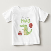 Watercolor Crocodile 2nd birthday
