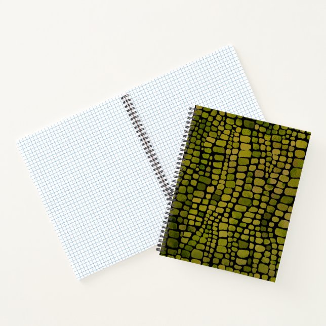Watercolor Crocodile Print Notebook (Inside)