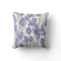 Watercolor Crocus Flowers